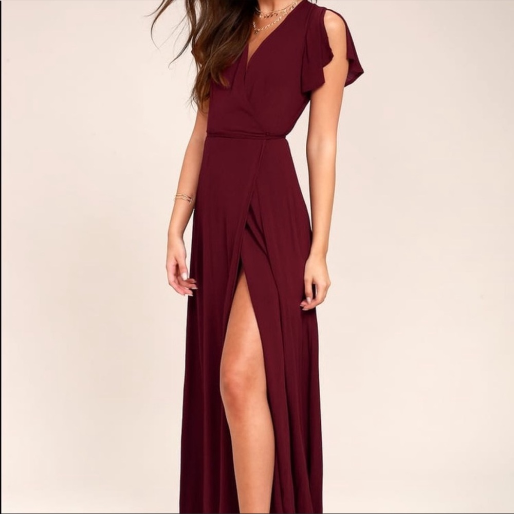 Lulu’s Heart of Marigold wrap maxi dress